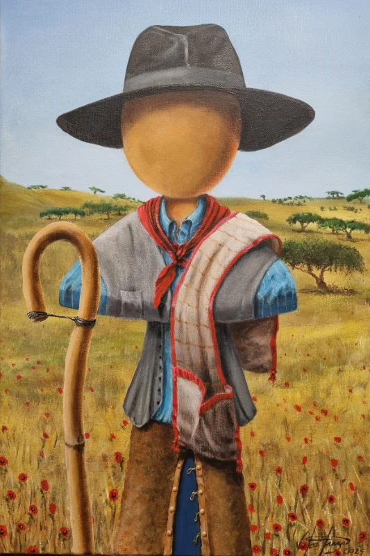 Peões Notáveis com cajado